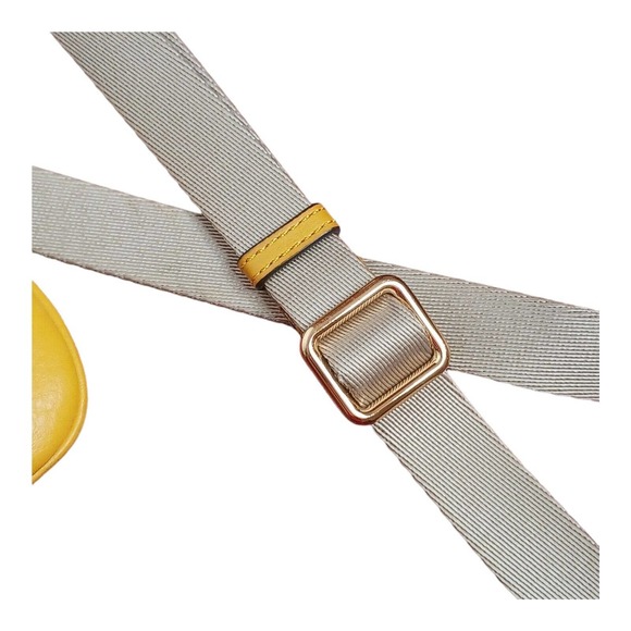 Lauren Ralph Lauren Yellow Leather Crossbody Purse Bag - Picture 6 of 16